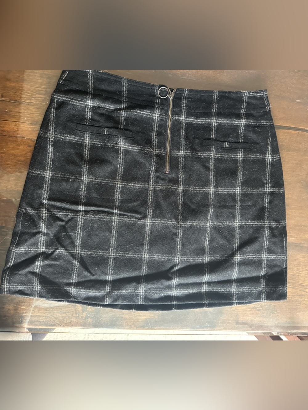 Madewell Plaid Fireside Mini Skirt Black Size 6